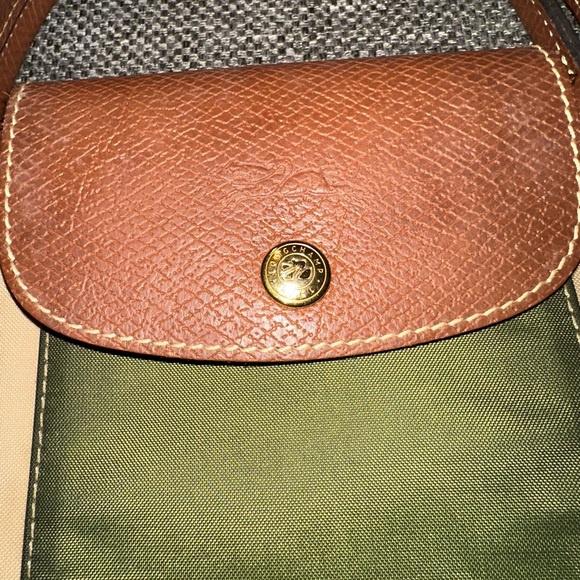 Longchamp mini Elegant Tan and Green Tote Bag - Picture 3 of 14